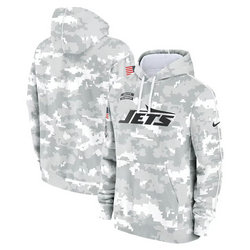 New York Jets 2024 Camo Salute To Service Pullove Hoodie