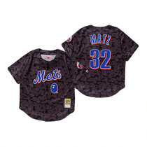 New York Mets #32 Steven Matz Charcoal BAPE x Mitchell & Ness Authentic Stitched MLB Jersey