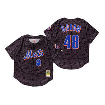 New York Mets #48 Jacob deGrom Charcoal BAPE x Mitchell & Ness Authentic Stitched MLB Jersey