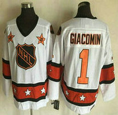 New York Rangers #1 Eddie Giacomin White Throwback 2016 All star Authentic Stitched NHL Jerseys
