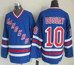 New York Rangers #10 Ron Duguay Light Blue CCM Throwback Authentic Stitched NHL Jersey