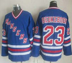 New York Rangers #23 Jeff Beukeboom Light Blue CCM Throwback Authentic Stitched NHL Jersey