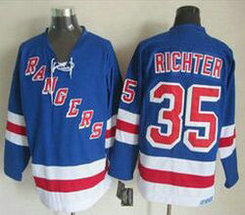 New York Rangers #35 Mike Richter Light Blue CCM Authentic Stitched NHL Jersey