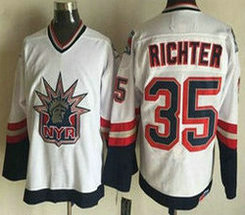 New York Rangers #35 Mike Richter New White CCM Throwback Authentic stitched NHL jersey
