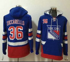 New York Rangers #36 Mats Zuccarello All Stitched Hooded Sweatshirt