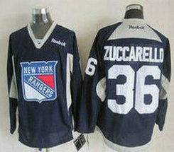 New York Rangers #36 Mats Zuccarello Blue Practice Authentic Stitched NHL Jersey