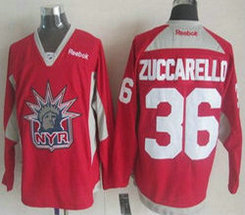 New York Rangers #36 Mats Zuccarello Red Practice Authentic Stitched NHL Jersey