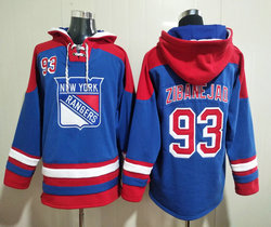New York Rangers #93 Mika Zibanejad NHL Stitched Pullover Hoodie