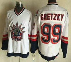 New York Rangers #99 Wayne Gretzky New White CCM Throwback Authentic stitched NHL jersey