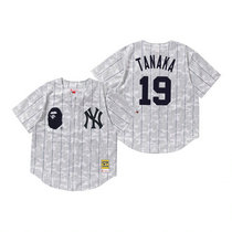 New York Yankees #19 Masahiro Tanaka White BAPE x Mitchell & Ness Authentic Stitched MLB Jersey