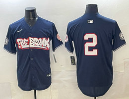 New York Yankees #2 Derek Jeter Navy Bronx Graffiti V2 Vapor Limited Stitched Baseball Jersey