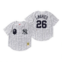 New York Yankees #26 DJ LeMahieu White BAPE x Mitchell & Ness Authentic Stitched MLB Jersey