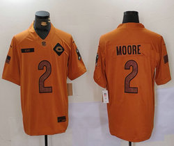 Nike Arizona Cardinals #2 D.J. Moore 2023 Brown Salute To Service Authentic Stitched NFL Jersey
