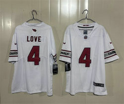Nike Arizona Cardinals #4 Jeremiyah Love White 2026 Draft Stitched Football Jersey