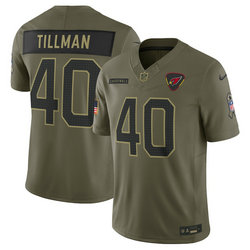 Nike Arizona Cardinals #40 Pat Tillman Olive 2025 Salute To Service Stitched Football Jersey