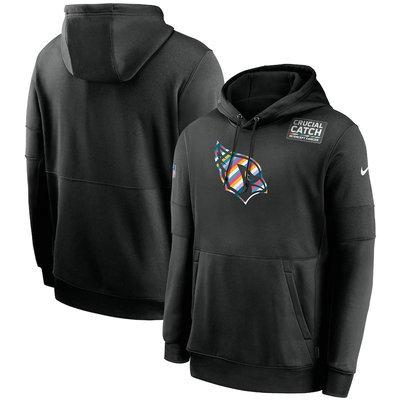 Nike Arizona Cardinals Black Crucial Catch Sideline Performance Pullover Hoodie