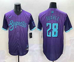 Nike Arizona Diamondbacks #28 Eugenio Suarez Purple 2025 City MLB Jersey