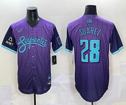 Nike Arizona Diamondbacks #28 Eugenio Suarez Purple Joint MLB Jersey