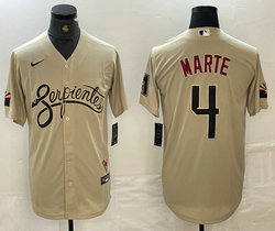 Nike Arizona Diamondbacks #4 Ketel Marte Cream Game Authentic Stitched Baseball jersey