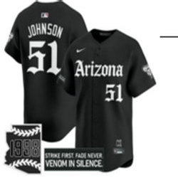Nike Arizona Diamondbacks #51 Randy Johnson Black 5(V) 1998 Joint MLB Jersey
