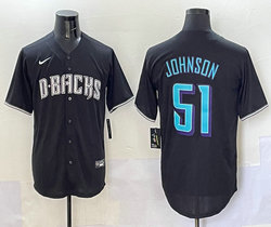 Nike Arizona Diamondbacks #51 Randy Johnson black Joint MLB Jersey