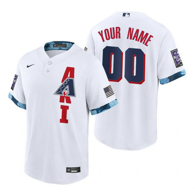 Nike Arizona Diamondbacks Custom Any Name 2021 All star White Game Authentic Stitched MLB Jersey
