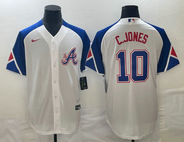 Nike Atlanta Braves #10 Chipper Jones white 2023 City Authentic Stitched MLB Jerseys