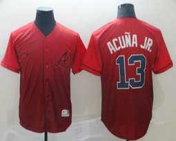 Nike Atlanta Braves #13 Ronald Acuna Jr Drift Fashion Authentic stitched MLB jersey