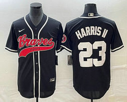 Nike Atlanta Braves #23 Michael Harris II Black Joint Authentic Stitched baseball jersey