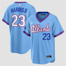 Nike Atlanta Braves #23 Michael Harris II Powder Blue 2026 City Stadium Jersey