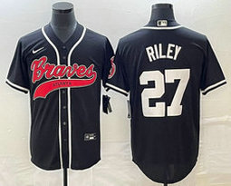 Nike Atlanta Braves #27 Austin Riley Black Joint Authentic Stitched baseball jersey