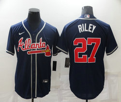 Nike Atlanta Braves #27 Austin Riley Blue Game Authentic Stitched MLB Jersey