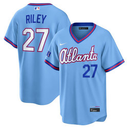 Nike Atlanta Braves #27 Austin Riley Powder Blue 2026 City Stadium Jersey