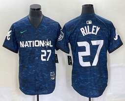 Nike Atlanta Braves #27 Austin Riley Royal 2023 All-Star 2023 All-Star Cool Base Stitched Jersey
