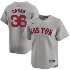 Nike Atlanta Braves #36 Triston Casas Gray 2024 Authentic Stitched MLB Jersey