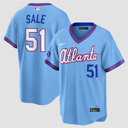 Nike Atlanta Braves #51 Chris Sale Powder Blue 2026 City Stadium Jersey