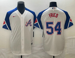Nike Atlanta Braves #54 Max Fried white 2023 City Authentic Stitched MLB Jerseys