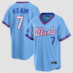 Nike Atlanta Braves #7 Ha-Seong Kim Powder Blue 2026 City Stadium Jersey