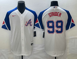 Nike Atlanta Braves #99 Spencer Strider 2023 City Game Authentic Stitched MLB Jerseys