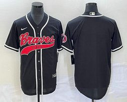Nike Atlanta Braves Blank Black Joint Authentic Stitched baseball jersey