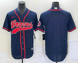 Nike Atlanta Braves Blank Blue Joint Authentic Stitched baseball jersey