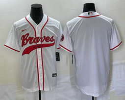 Nike Atlanta Braves Blank White Joint Authentic Stitched baseball jersey