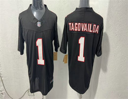 Nike Atlanta Falcons #1 Tua Tagovailoa Black Throwback Vapor Untouchable Stitched Football Jersey