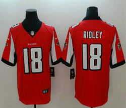 Nike Atlanta Falcons #18 Calvin Ridley Red 2018 NFL Draft Pick Vapor Untouchable Limited Authentic stitched NFL jersey