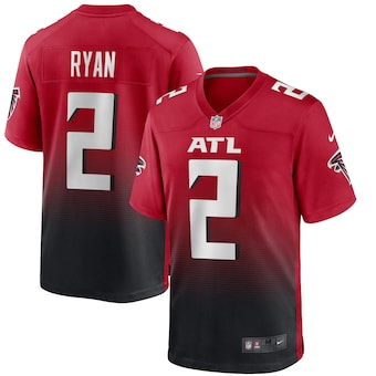 Nike Atlanta Falcons #2 Matt Ryan Red 2nd Alternate 2020 Authentic Stitched NFL Jersey