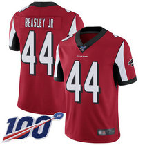 Nike Atlanta Falcons #44 Vic Beasley Jr With 100th Season Patch Red Vapor Untouchable Authentic stitched NFL jersey