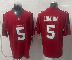 Nike Atlanta Falcons #5 Drake London Red 2026 Vapor Untouchable Stitched Football Jersey