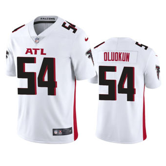 Nike Atlanta Falcons #54 Foyesade Oluokun White Authentic Stitched NFL Jersey