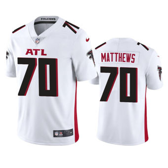 Nike Atlanta Falcons #70 Jake Matthews White Authentic Stitched NFL Jersey