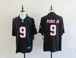 Nike Atlanta Falcons #9 Michael Penix Jr Black Throwback Vapor Untouchable Football Jersey
